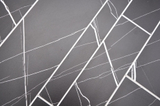 Estera de mosaico autoadhesiva vinilo aspecto piedra blanco negro aspecto Carrara rectangular MOS200-SP04