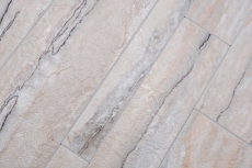 Estera de mosaico autoadhesiva vinilo aspecto piedra blanco gris oro rectangular MOS200-SP06
