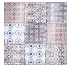 Mosaico autoadhesivo estera de vinilo retro estilo casa de campo MOS200-S1404