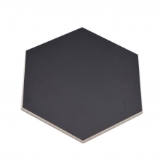 Mosaico de vinilo hexagonal autoadhesivo negro MOS200-S03