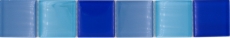 Mosaico de vidrio azulejos de mosaico de vidrio frontera azul brillante pared cocina baño ducha MOS92-BO19480
