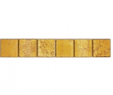 Mosaico frontera frontera mosaico de vidrio mosaico azulejo estructura de oro MOS120BOR-0786