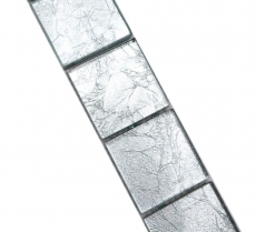 Mosaico frontera frontera mosaico de vidrio mosaico azulejo estructura de plata MOS123BOR-8SB26