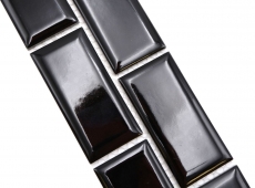 Mosaico cenefa Metro uni negro MOS26BORM-0303