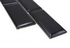 Mosaico cenefa Metro uni negro MOS26BORM-0303