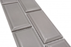Mosaico cenefa Metro uni piedra gris MOS26BORM-0202