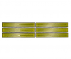 Mosaico cenefa varillas verde claro moteado brillante MOS24BOR-CS16