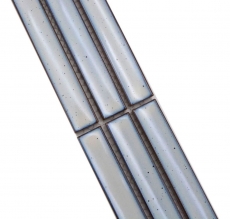 Mosaico cenefa sticks blanco moteado brillante MOS24BOR-CS66