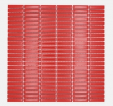 Cerámica mosaico rojo brillante bambú mirada mosaico azulejo cocina pared azulejo backsplash baño ducha pared MOS24-BM7_f