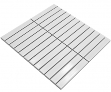 Cerámica mosaico blanco brillante varilla mirada mosaico azulejo cocina pared azulejo backsplash baño ducha pared MOS24-S10_f