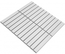 Cerámica mosaico blanco mate varilla mirada mosaico azulejo cocina pared azulejo backsplash baño ducha pared MOS24-S20_f
