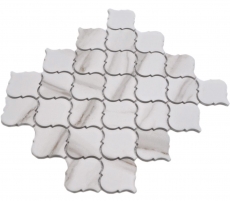 Cerámica mosaico blanco mate piedra mirada mosaico azulejo cocina pared azulejo espejo baño ducha pared MOS13-0204_f