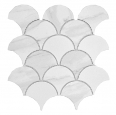 Cerámica mosaico blanco mate piedra mirada mosaico azulejo cocina pared azulejo espejo baño ducha pared MOS13-FS0102_f