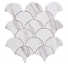 Cerámica mosaico blanco mate piedra mirada mosaico azulejo cocina pared azulejo espejo baño ducha pared MOS13-FS112_f
