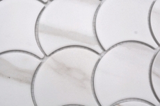 Cerámica mosaico blanco mate piedra mirada mosaico azulejo cocina pared azulejo espejo baño ducha pared MOS13-FS112_f