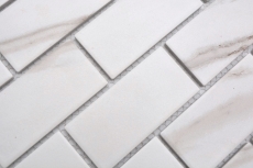 Cerámica mosaico blanco mate piedra mirada mosaico azulejo cocina pared azulejo espejo baño ducha pared MOS26M-1112_f