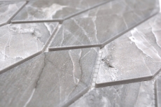 Mosaico de cerámica gris mate piedra mirada mosaico azulejo cocina pared azulejo espejo baño ducha pared MOS13-L0208_f