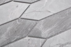 Mosaico de cerámica gris claro mate piedra mirada mosaico azulejo cocina pared azulejo espejo baño ducha pared MOS13-L0206_f