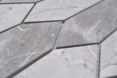 Mosaico de cerámica gris claro mate piedra mirada mosaico azulejo cocina pared azulejo espejo baño ducha pared MOS13-L0206_f