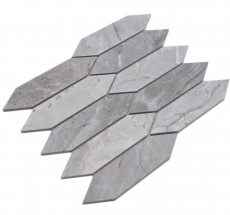 Mosaico de cerámica gris claro mate piedra mirada mosaico azulejo cocina pared azulejo espejo baño ducha pared MOS13-L0206_f