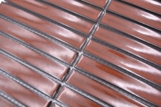 Cerámica mosaico rojo brillante varilla mirada mosaico azulejo cocina pared azulejo backsplash baño ducha pared MOS24-CS56_f