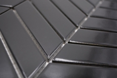 Cerámica mosaico negro brillante flecha mirada mosaico azulejo cocina pared azulejo espejo baño ducha pared MOS24-EV39_f