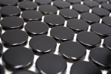 Cerámica mosaico negro brillante mirada redonda mosaico azulejo cocina azulejo de la pared espejo baño ducha pared MOS10-0300GR_f