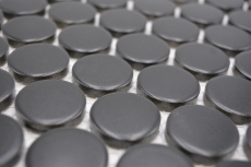Mosaico de cerámica negro mate redondo mirada mosaico azulejo cocina pared azulejo espejo baño ducha pared MOS10-0311GR_f