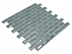 Mosaico de cerámica verde oscuro brillante metro mirada mosaico azulejo pared de la cocina azulejo backsplash baño ducha pared MOS26-0616_f