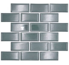 Mosaico de cerámica verde oscuro brillante metro mirada mosaico azulejo pared de la cocina azulejo backsplash baño ducha pared MOS24-06G_f