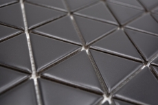 Cerámica mosaico negro mate triángulo mirada mosaico azulejo cocina pared azulejo espejo baño ducha pared MOS13-t49_f