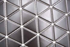 Cerámica mosaico negro mate triángulo mirada mosaico azulejo cocina pared azulejo espejo baño ducha pared MOS13-t49_f
