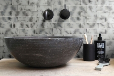 Mosaico mosaico de vidrio negro mate floral mirada mosaico azulejo de la pared de la cocina azulejo espejo baño ducha pared MOS88-FL25_f