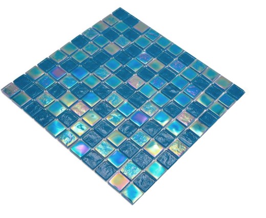 Mosaico de azulejos de vidrio mosaico iridium azul brillante mosaico azulejo de la pared de la cocina azulejo espejo baño ducha pared MOS65-S63_f