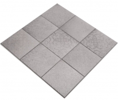 Azulejos de mosaico autoadhesivo gris mate shabby chic look azulejo de mosaico cocina pared azulejo espejo baño MOS200-SCELLO_f