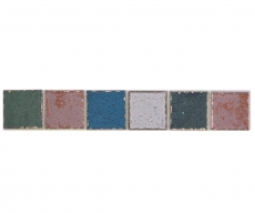 Borde Borde mosaico multicolor mate aspecto retro mosaico azulejo pared cocina azulejo espejo baño ducha pared MOS24BOR-1234_f