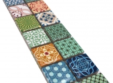 Borde Borde mosaico multicolor multicolor mate retro look mosaico azulejo cocina pared azulejo espejo baño ducha pared MOS18DBOR-1616_f