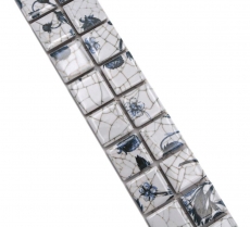 Frontera Frontera mosaico mezcla blanco/azul brillante delft mirada mosaico azulejo cocina pared azulejo espejo baño ducha pared MOS18DBOR-1404_f