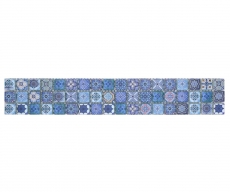 Borde Borde mosaico azul mate aspecto retro mosaico azulejo pared cocina azulejo espejo baño ducha pared MOS78BOR-RB33_f