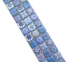 Borde Borde mosaico azul mate aspecto retro mosaico azulejo pared cocina azulejo espejo baño ducha pared MOS78BOR-RB33_f