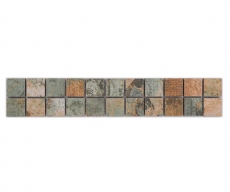 Borde Mezcla de mosaico beige/marrón/verde mate aspecto alfombra mosaico azulejo pared cocina espejo baño ducha pared MOS18BOR-25CB_f