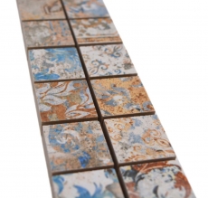 Borde Borde mosaico mezcla fuerte multicolor mate alfombra aspecto mosaico azulejo cocina pared azulejo espejo baño ducha pared MOS18BOR-25CV_f