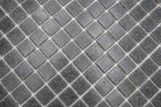 Azulejo de mosaico de vidrio gris antracita brillante efecto piscina azulejo de mosaico azulejo de pared de cocina espejo baño ducha pared MOS200-A09_f
