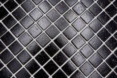Mosaico de vidrio mosaico azulejo negro brillante piscina mirada mosaico azulejo cocina pared azulejo espejo baño ducha pared MOS50-0302-P_f