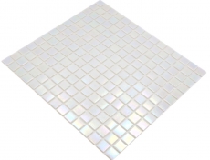 Mosaico de vidrio mosaico azulejo Iridium White Flip Flop color brillante piscina look mosaico azulejo cocina pared azulejo espejo baño ducha pared MOS240-WA02-P_f