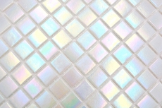Mosaico de vidrio mosaico azulejo Iridium White Flip Flop color brillante piscina look mosaico azulejo cocina pared azulejo espejo baño ducha pared MOS240-WA02-P_f