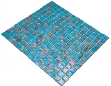Mosaico de vidrio mosaico azulejo turquesa azul perla genciana cobre brillante piscina mirada mosaico azulejo cocina pared azulejo espejo baño ducha pared MOS230-G62_f