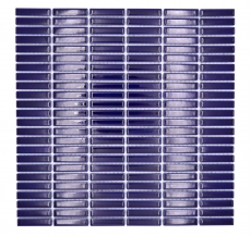 Muestra de mano cerámica mosaico varillas retro vintage 50s 60s correas azul cobalto brillante MOS24-BM5_m