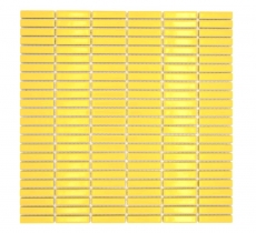 Muestra de mano cerámica mosaico varillas retro vintage 50s 60s correas amarillo brillante MOS24-BM6_m