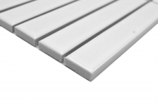 Muestra de mano cerámica mosaico varillas Modern Art blanco brillante MOS24-S10_m